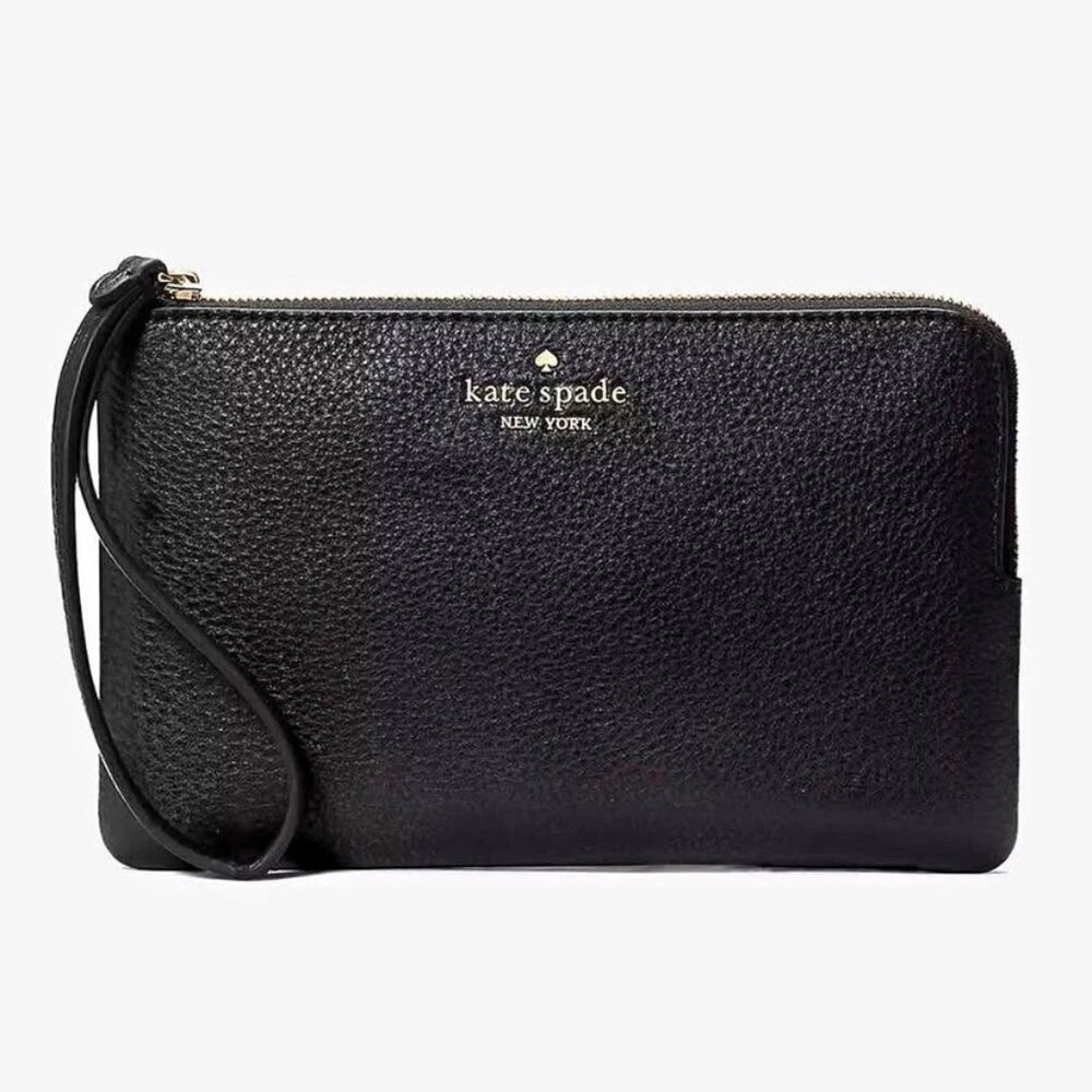 Kate Spade Leila Medium Zip Wristlet – Black (Brand New with Tags)